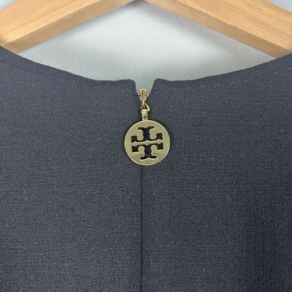 Tory Burch Black Sleeveless Sheath Dress w Gold Hardware - Picture 5 of 11